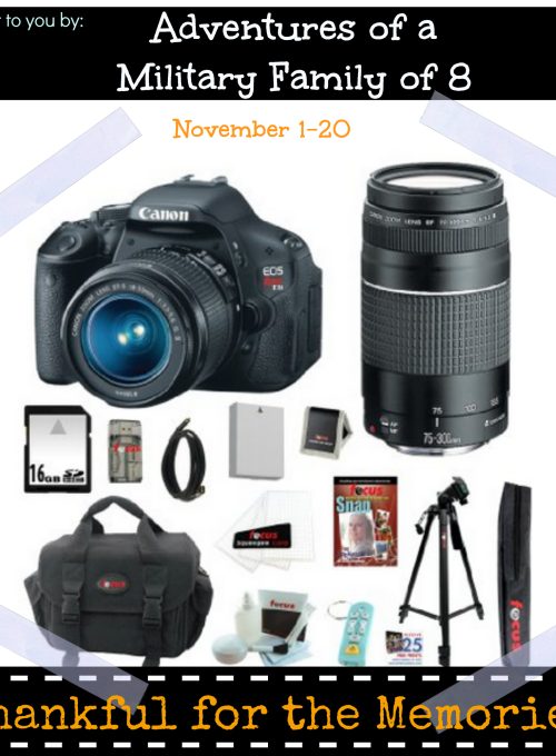 Thankful for the Memories Giveaway: Canon EOS Rebel T3i kit