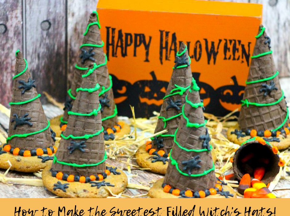 How to Make the Sweetest Filled Witch's Hats! This recipe is the perfect thing for any activity you are hosting this month! It's such a fun and fast craft, did we mention it's also delicious?!