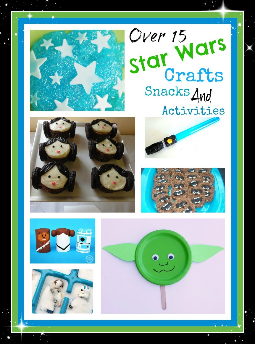 15+ Star Wars Crafts, Snacks, Activities, and Toys! If you are looking for something in this galaxy that will help you pass the time AND be productive, this post is it! Here you will find over 15 crafts, snacks, activities, toys and so much more; all themed with our favorite movie series: Star Wars #StarWars