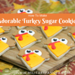 Adorable Turkey Sugar Cookies! Are you finalizing some of your Thanksgiving recipes but need that special something? I've got a cute turkey sugar cookie recipe that will wow your guests! Wait until you see what cookie cutter was used! These cookies are not only adorable, but they are also crispy and delicious! Recipe for Thanksgiving day cookies. #Thanksgiving
