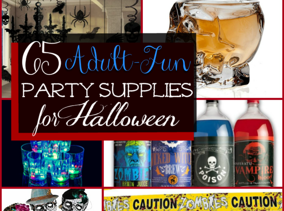65 Adult Fun Party Supplies for Halloween Parties! Over 60 #Halloween Adult fun Party supplies on this list, whether you're looking to throw a fun Party, or to decorate your home; this list has something for everyone!