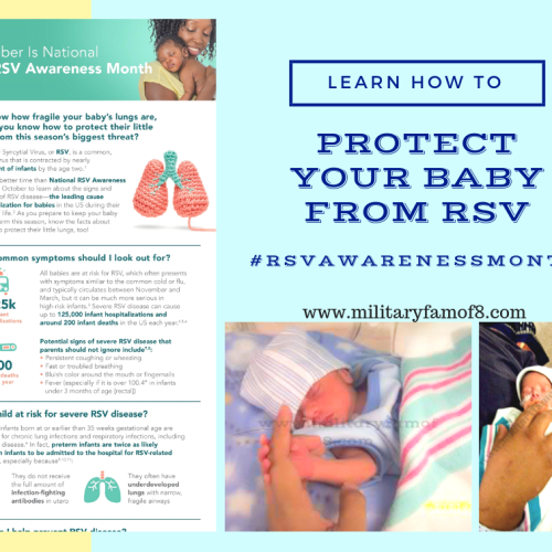 Learn about Protecting Little Lungs From RSV #RSVAwarenessMonth. As a Preemie Mom, I want to help others learn how to protect their Babies, so they don't have to stay in the Hospital like mine did! How to help protect my baby from RSV, what to do to prevent baby from catching RSV.