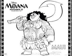 Disney Movie: Moana Coloring Pages