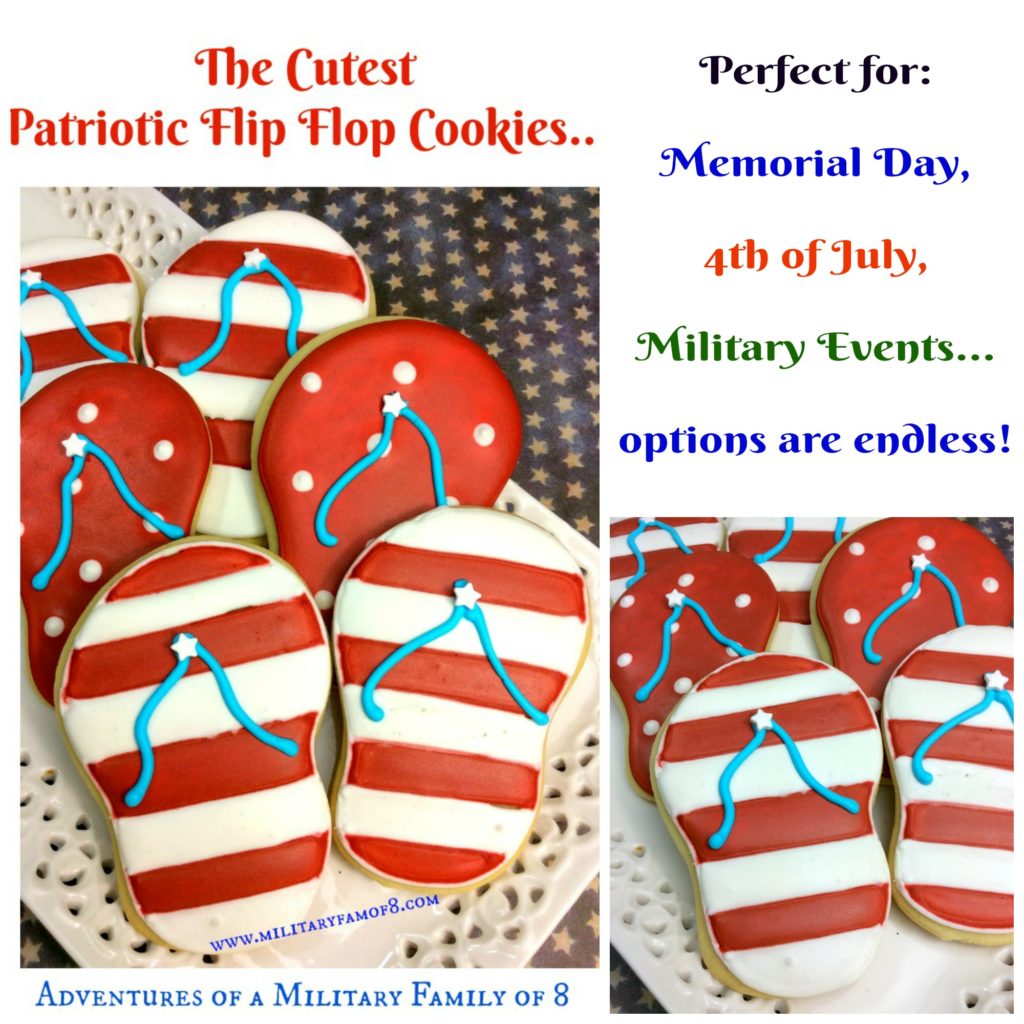 The Cutest Patriotic Flip Flop Cookies...