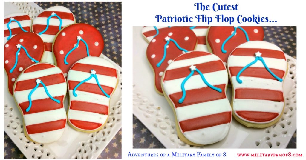 The Cutest Patriotic Flip Flop Cookies...