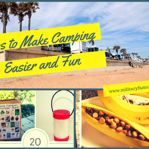 20 Tips and Recipes to Make Camping Easier and Fun Find out how to make delicious banana boats and use a homemade lantern all in the same post! This list will make sure your camping trips are never the same!