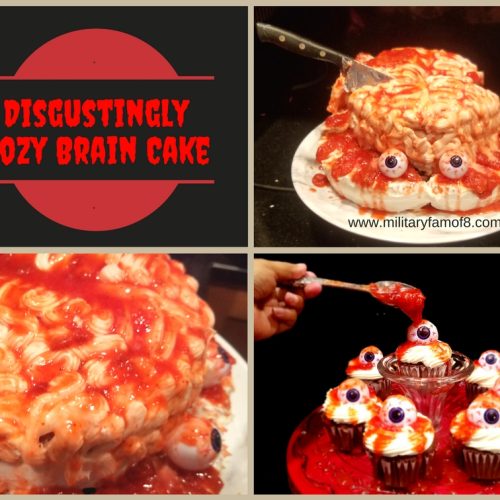 Disgustingly Oozy Brain Cake