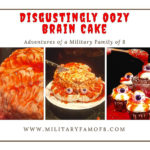 Disgustingly Oozy Brain Cake- Halloween Cake. With step-by-step instructions and a video with the end result, there is no way you can get this cake wrong! You will Definitely be voted the coolest & creepiest house in your town! Creepy Halloween Cake.