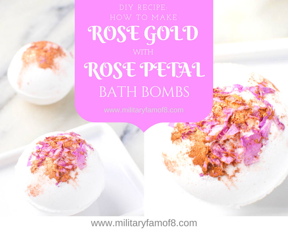 DIY Recipe: How to Make Rose Gold with Rose Petal Bath Bombs