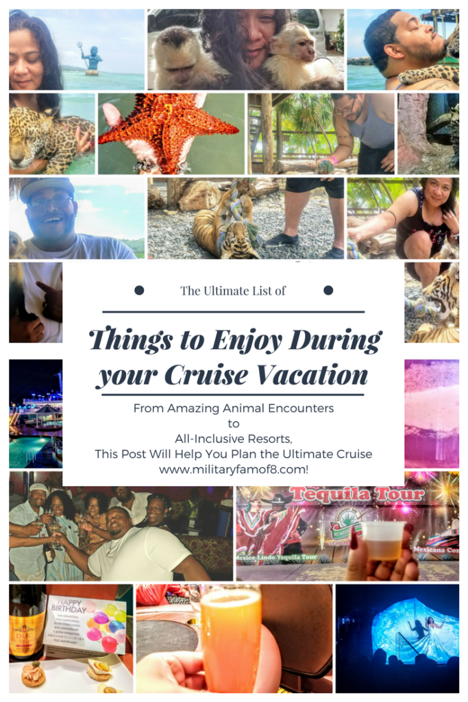 The Ultimate List of Things to Enjoy During your Cruise Vacation. From Amazing Animal Encounters to All-Inclusive Resorts, this Post Will Help You Plan the Ultimate Cruise! #Travel #cruise #cruisetravel