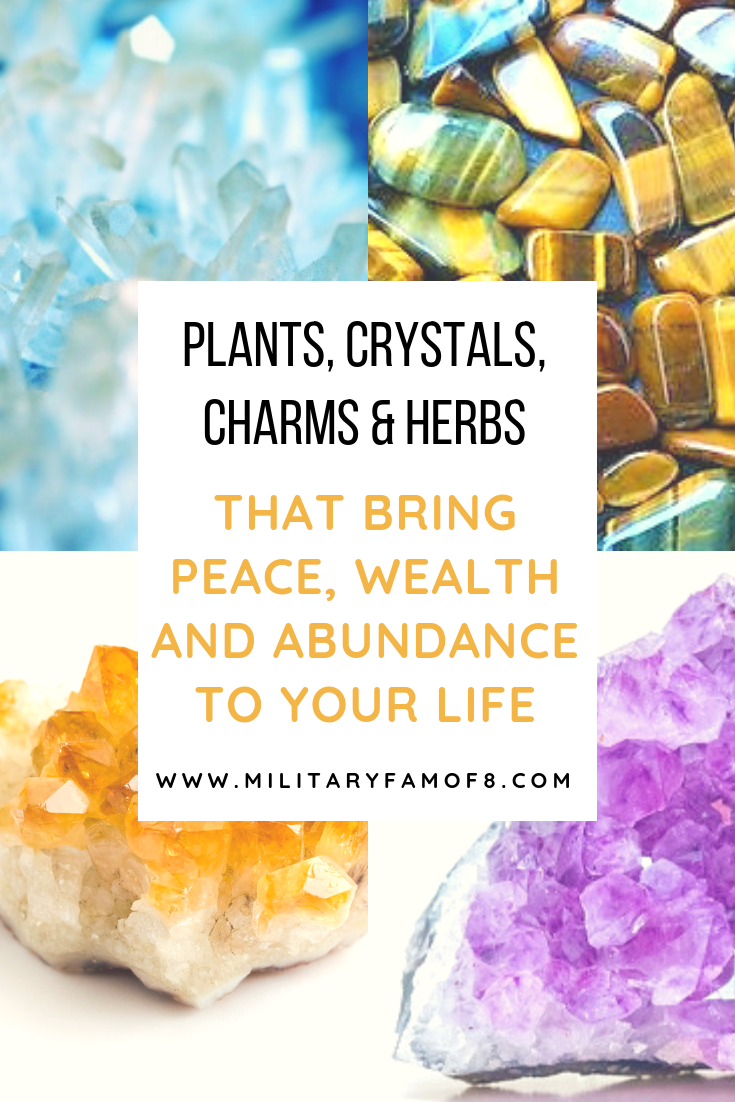 If you’re looking for Plants, Crystals, Charms & Herbs that Bring Peace, Wealth and Abundance to your Life, you’ve come to the right place. Many people have experienced the benefits of these items, so it has intrigued me to do some research. Learn about: Amethyst, Crystal, Jade, Ginger, Allspice, Citrine, money tree, and so many more items in our post!