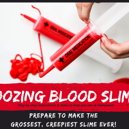 How to Make Easy Slime Recipe- Oozing Blood Slime for Halloween