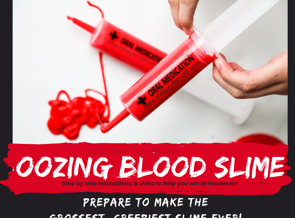 How to Make Easy Slime Recipe- Oozing Blood Slime for Halloween