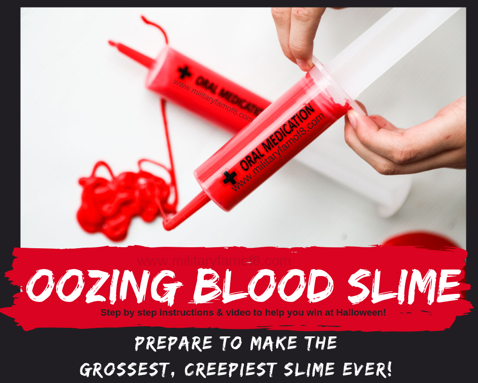 How to Make Easy Slime Recipe- Oozing Blood Slime for Halloween