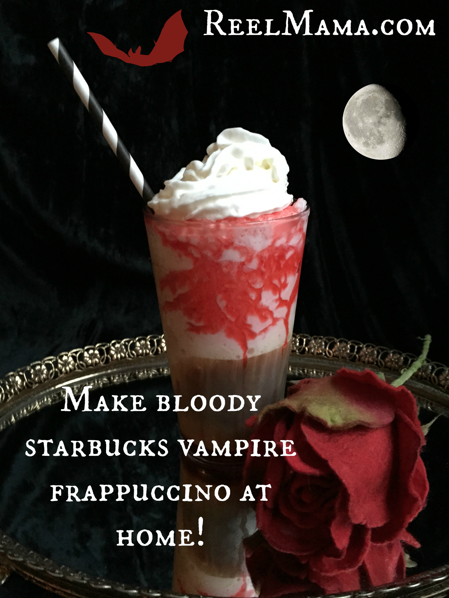 “bloody” Starbucks vampire Frappuccino The Spookiest Halloween Drink Recipes Ever!