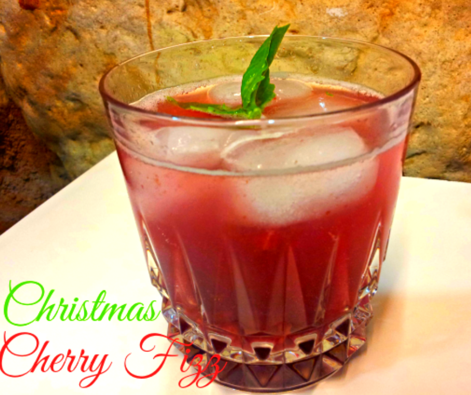 Christmas Cherry Fizz Ultimate List of Holiday Cocktail & Mocktail Recipes