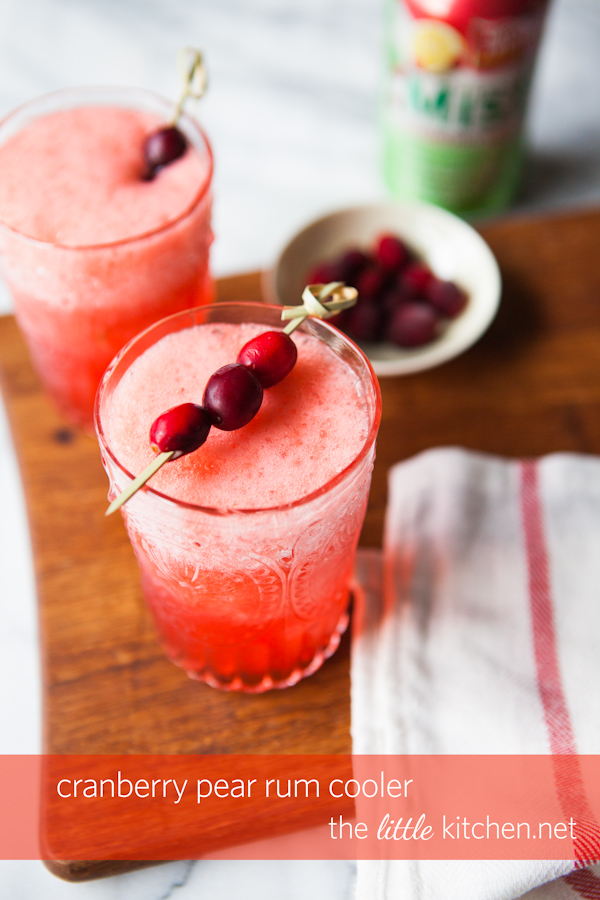 Cranberry Pear Rum Cooler Ultimate List of Holiday Cocktail & Mocktail Recipes