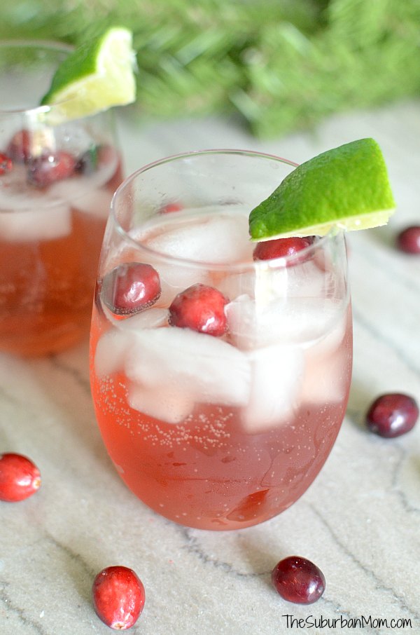 Cranberry Spritzer Ultimate List of Holiday Cocktail & Mocktail Recipes