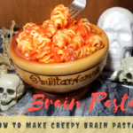 How to Make Creepy Brain Pasta! This is the easiest and fastest meal I have ever made; did I mention it was also the grossest? Stop by our site and read our post, you will see our recipe is dead on!