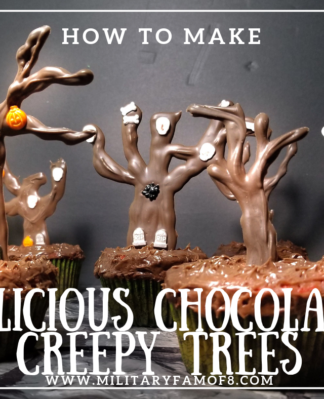 How to Make Delicious Chocolate Creepy Trees. These creepy trees are the perfect blend between delicious & creepy. Chocolate trees are decorated and add an awesome look to the plain cupcakes. It's such a fun project to make with everyone!