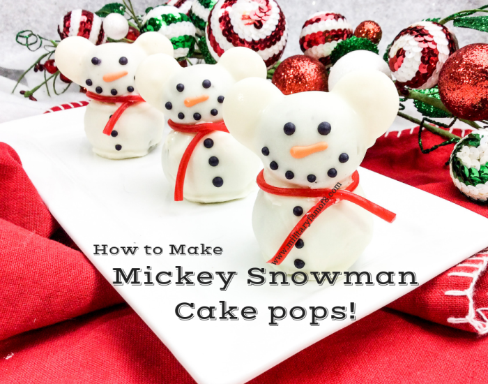 How to Make Mickey Snowman Cake pops!