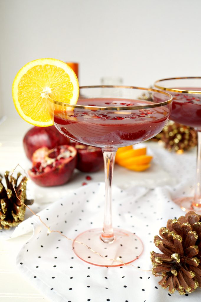 Pomegranate Orange Margaritas Ultimate List of Holiday Cocktail & Mocktail Recipes