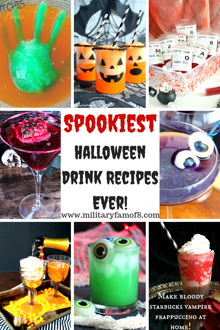 The Spookiest Halloween Drink Recipes Ever! Are you looking for a list of options for delicious AND spooky Halloween concoctions & potions? This list of the best tasting Halloween drinks will have you howling at the moon with delight! #Halloween