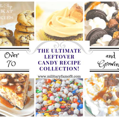 The Ultimate Leftover Candy Recipe Collection! With over 70 recipes you are sure to find ways to use left over candy in ways you did not imagine! From pies to ice cream to drinks, these recipes will blow your mind!