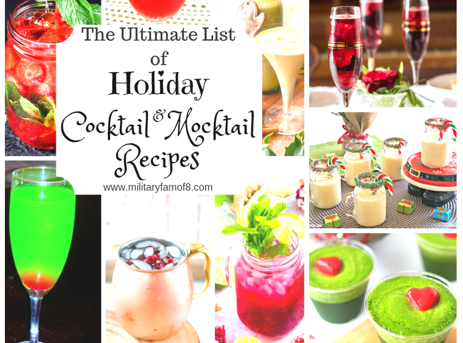 Ultimate List of Holiday Cocktail & Mocktail Recipes