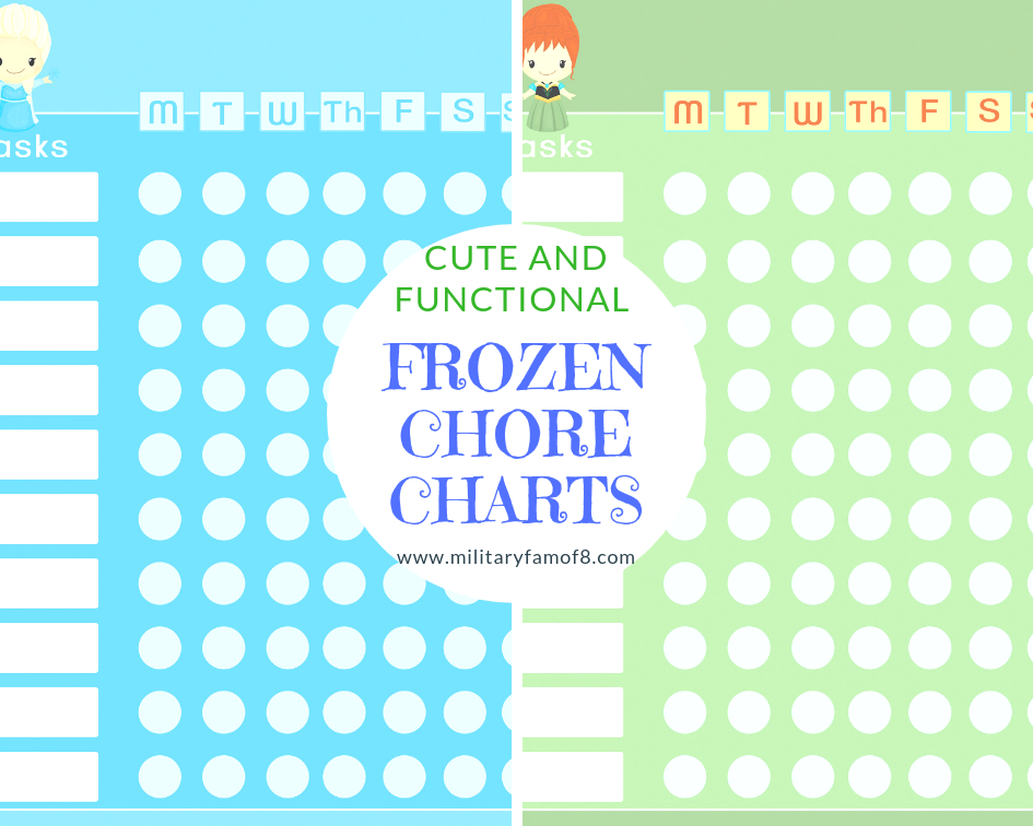 Cute and Functional Frozen Chore Charts