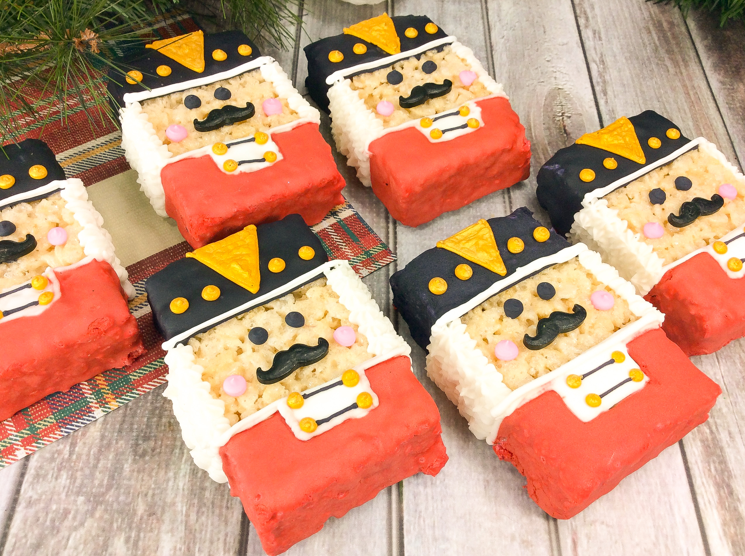 The cutest Nutcracker Soldier Rice Krispie Treat Recipe & Coloring Pages. This is such an easy recipe using store bought rice krispie treats. Great way to make a quick dessert and have fun at the same time! Enjoy the coloring pages and games!