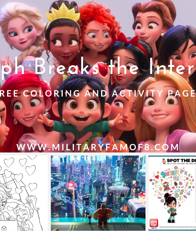 Ralph Breaks the Internet Printable and Coloring Pages. Free pages from the 2nd Wreck-it Ralph movie. #printable #freeprintable #disney #RalphBreaksTheInternet