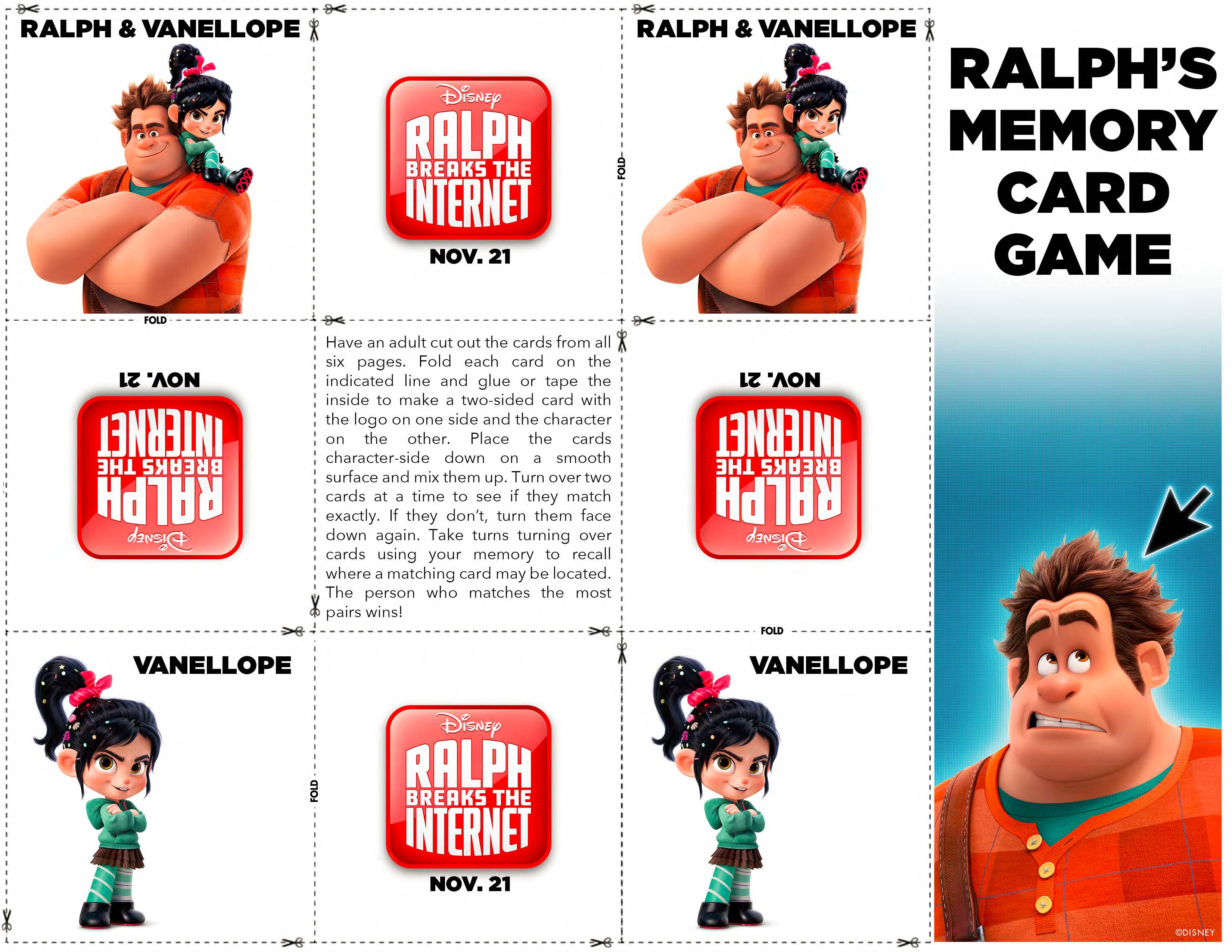 Ralph Breaks the Internet Printable and Coloring Pages. Free pages from the 2nd Wreck-it Ralph movie. #printable #freeprintable #disney