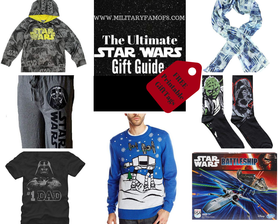 The Star Wars Ultimate Gift Guide and Free Printable Gift Tags. What gift to buy a Star Wars fan? Best Star Wars gifts to give? 