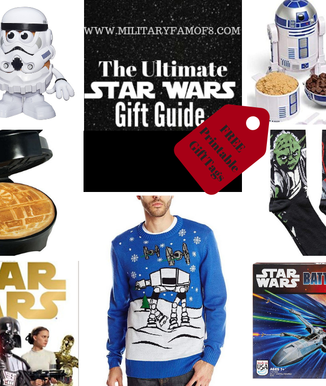 The Star Wars Ultimate Gift Guide and Free Printable Gift Tags. What gift to buy a Star Wars fan? Best Star Wars gifts to give?