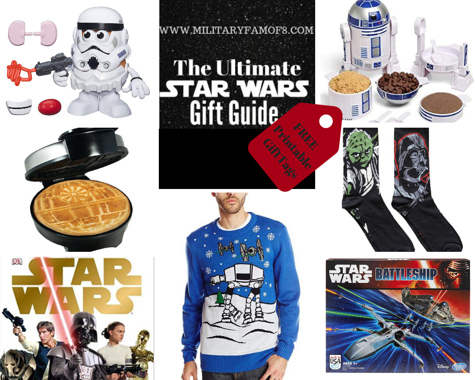 The Star Wars Ultimate Gift Guide and Free Printable Gift Tags. What gift to buy a Star Wars fan? Best Star Wars gifts to give?