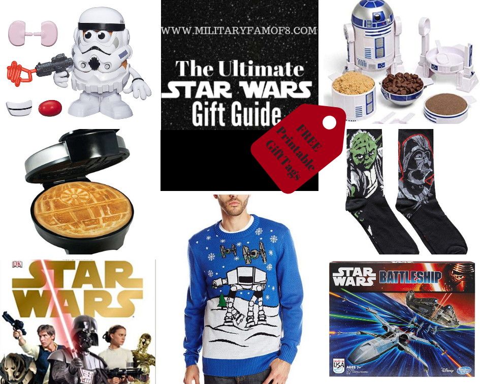 The Star Wars Ultimate Gift Guide and Free Printable Gift Tags. What gift to buy a Star Wars fan? Best Star Wars gifts to give? 