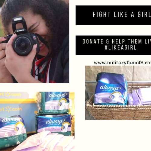Fight like a girl- Donate & Help Them Live #LikeaGirl @Always is helping to #endperiodpoverty by donating to 50 teams across the US. Learn how you can help! smarturl.it/WalmartAlways