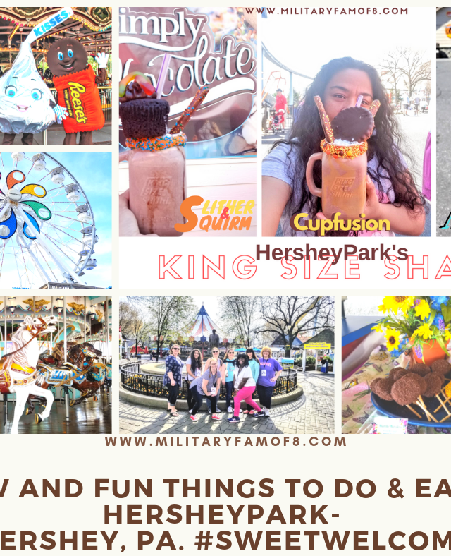 What New and Fun Things To Do & Eat in HersheyPark- Hershey, Pa.? Visiting Hershey Park and need ideas on what to do? Be ready for a #SweetWelcome. From the newest food creations to the upcoming newest ride, it's all here!