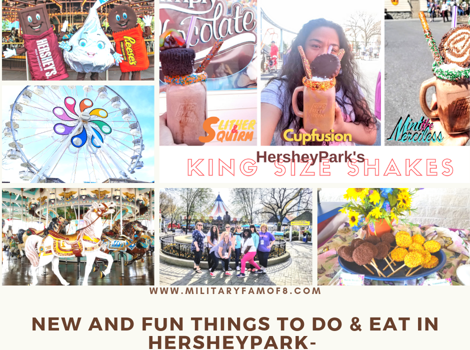 What New and Fun Things To Do & Eat in HersheyPark- Hershey, Pa.? Visiting Hershey Park and need ideas on what to do? Be ready for a #SweetWelcome. From the newest food creations to the upcoming newest ride, it's all here!