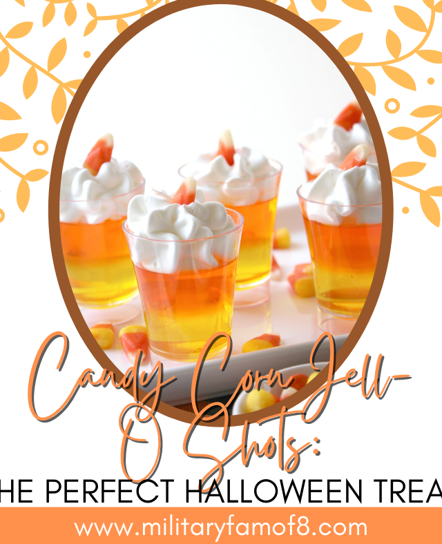 Get into the spirit of things with these Candy Corn Jell-O Shots! The Perfect Halloween Treat! They're perfect for kids & adults!