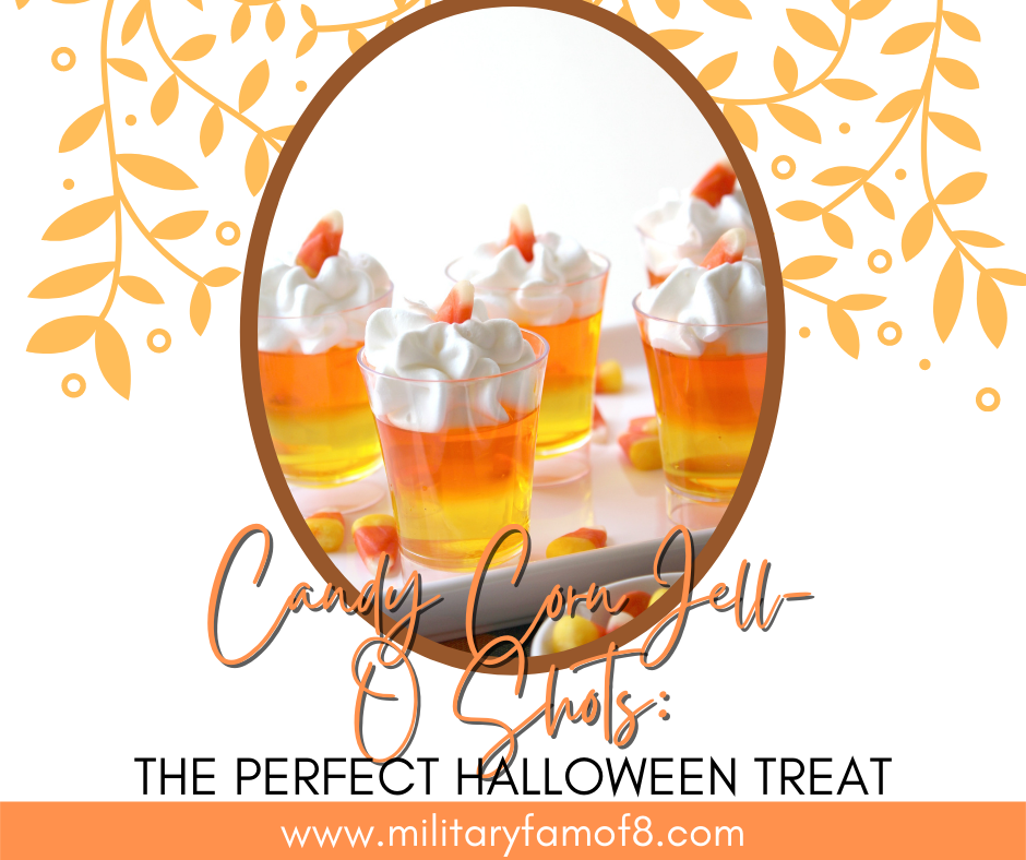 Get into the spirit of things with these Candy Corn Jell-O Shots! The Perfect Halloween Treat! They're perfect for kids & adults!
