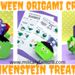 Halloween Origami Craft - Frankenstein Treat Bag