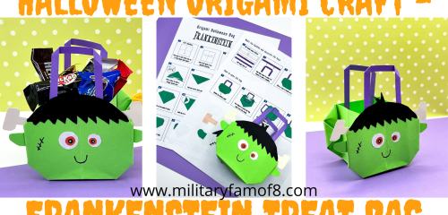 Halloween Origami Craft – Frankenstein Treat Bag