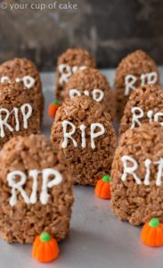 Find out what things you can make with these easy Halloween Tombstone Treats: 20 Recipes to Dig Up Your Next Party recipes! To die for!